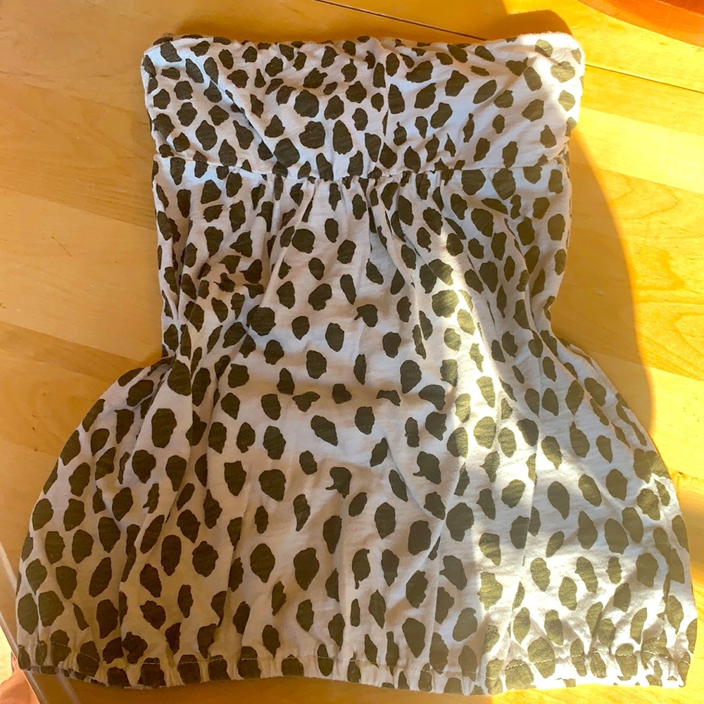 American eagle strapless spotted top